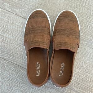Lauren Ralph Lauren Brown Slip-On Sneakers